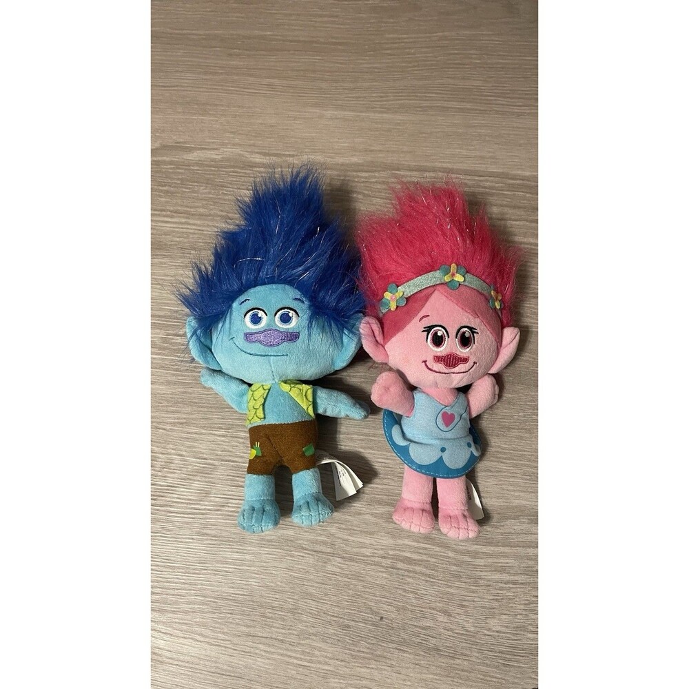 Vintage papa and Poppy 2 Dream Works Trolls Dolls Ships Fast 0207